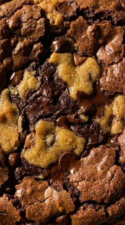 Brookies: Chewy Chocolate Cookie Brownies - ingredients preparation