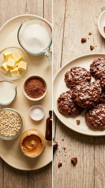 No-Bake Cookies: Quick Chocolatey Classic Treat - ready to serve