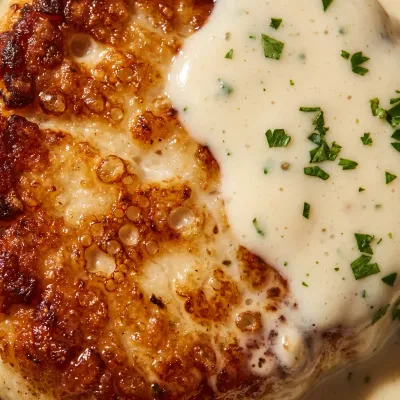 Creamy Garlic Chicken with Gravy & Mashed Potatoes - cooking process