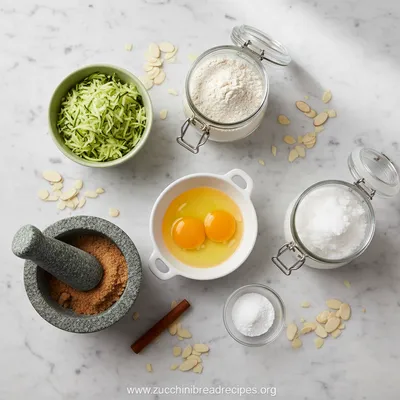Almond Flour Zucchini Bread - ingredients preparation