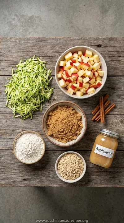 Deliciously Moist Apple Zucchini Bread Recipe - ingredients preparation