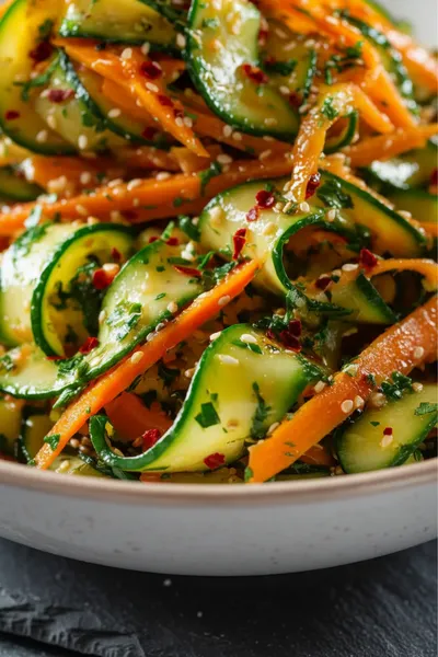 Asian Carrot Cucumber Salad