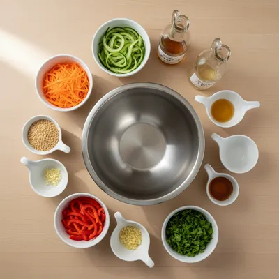 Asian Carrot Cucumber Salad - cooking process