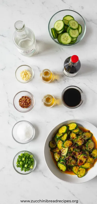 Easy Asian Cucumber Salad - cooking process