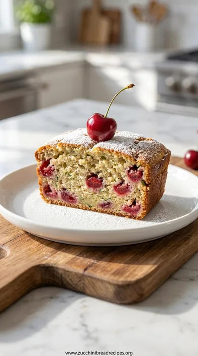 Cherry Vanilla Zucchini Bread Recipe - ready to serve