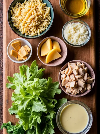 Chicken Caesar Pasta Salad – Easy Recipe - ingredients preparation