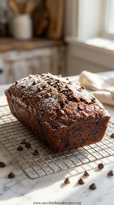 Chocolate Chocolate Chip Zucchini Bread Recipe - ready to serve