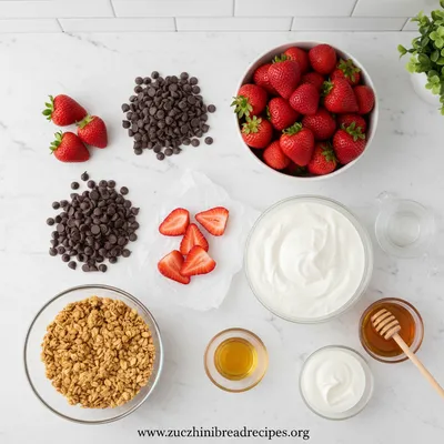Chocolate Strawberry Yogurt Clusters - cooking process