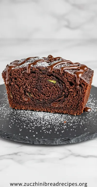 Chocolate Zucchini Bread With Sour Cream - ready to serve