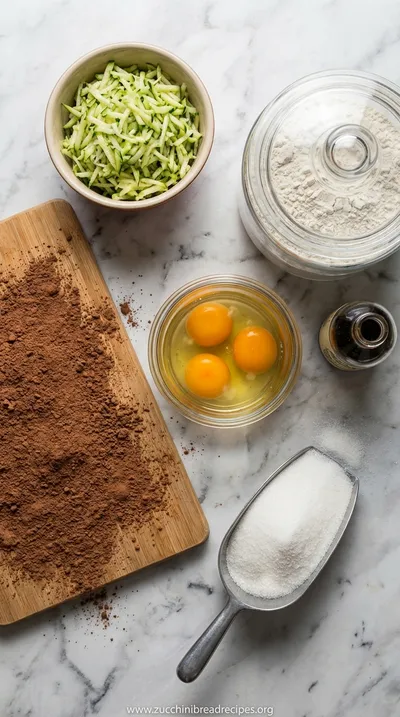 Moist Chocolate Zucchini Bread Recipe - ingredients preparation