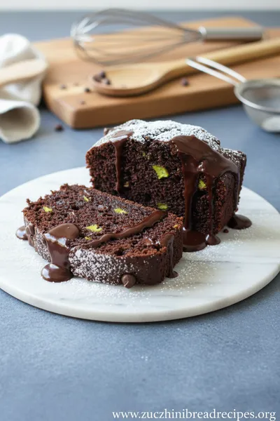 Chocolate Zucchini Loaf Cake Recipe - ready to serve