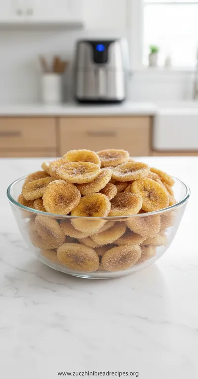 Cinnamon Sugar Air Fryer Banana Chips