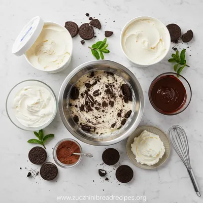 Cookies and Cream Ice Cream Cake - cooking process