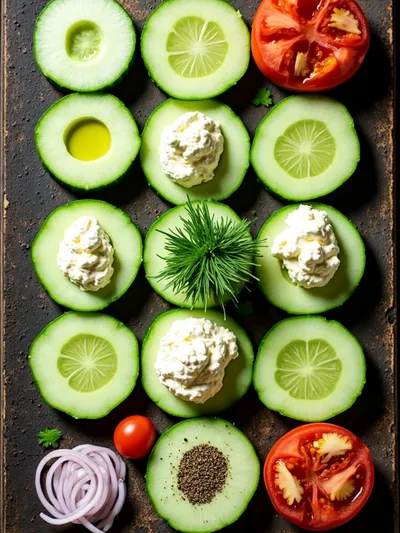 Creamy Cucumber Salad – Quick Healthy Recipe - ingredients preparation