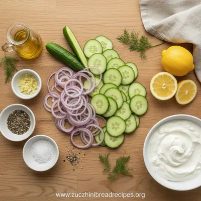 Creamy Cucumber Salad Recipe - cooking process