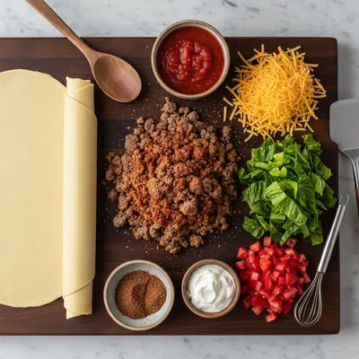 Crescent Roll Taco Pizza – Quick & Easy - cooking process