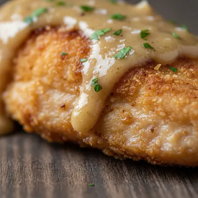 Crispy Parmesan Chicken With Garlic Sauce