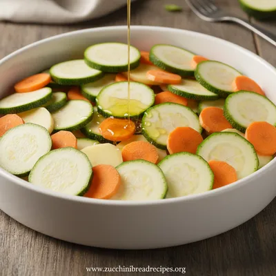 Crispy Zucchini Carrot Potato Bake - ingredients preparation