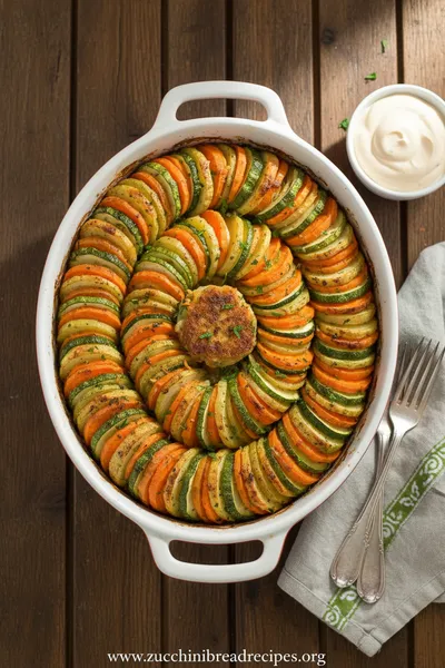 Crispy Zucchini Carrot Potato Bake
