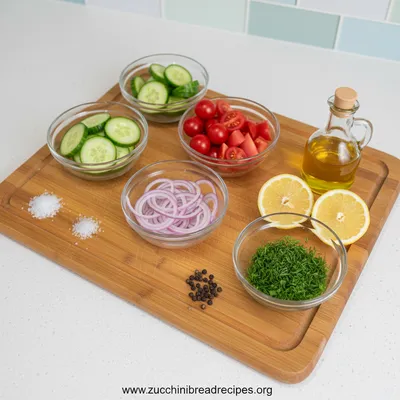 Cucumber Tomato Salad – Fresh Healthy Recipe - cooking process