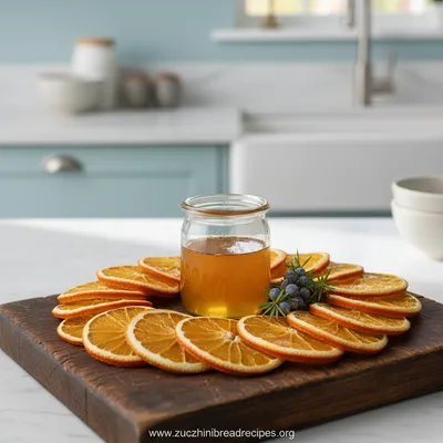 Dried Orange Slices with Honey & Juniper