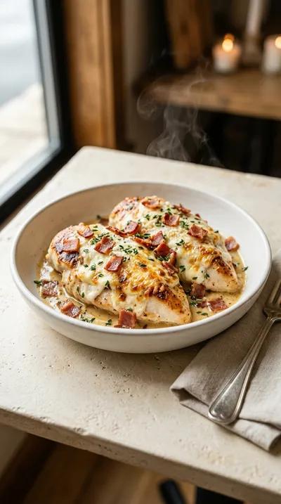 Million Dollar Baked Chicken Breast with Turkey Bacon
