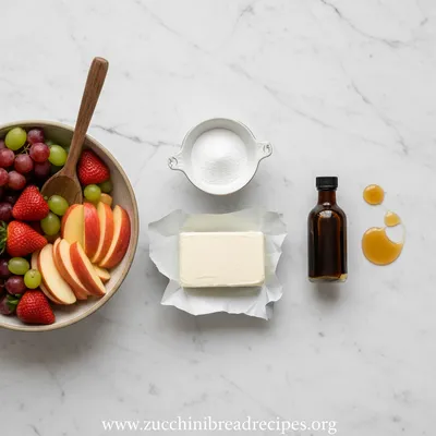 Easy Fruit Dip With Cream Cheese - ingredients preparation