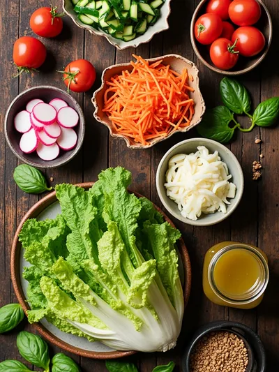 Garden Salad – Fresh Summer Recipe - ingredients preparation