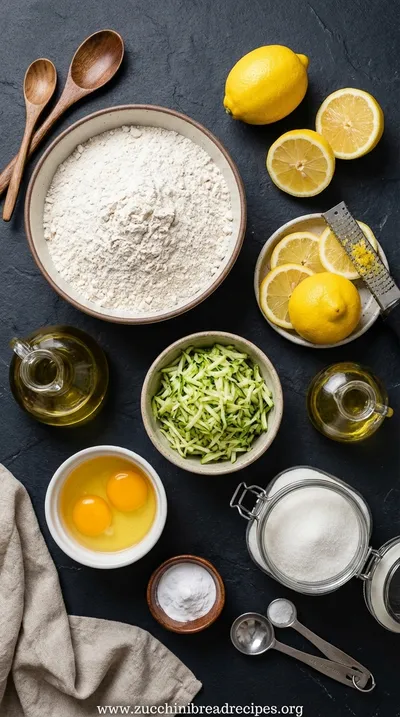 Gluten Free Lemon Zucchini Bread Recipe - ingredients preparation