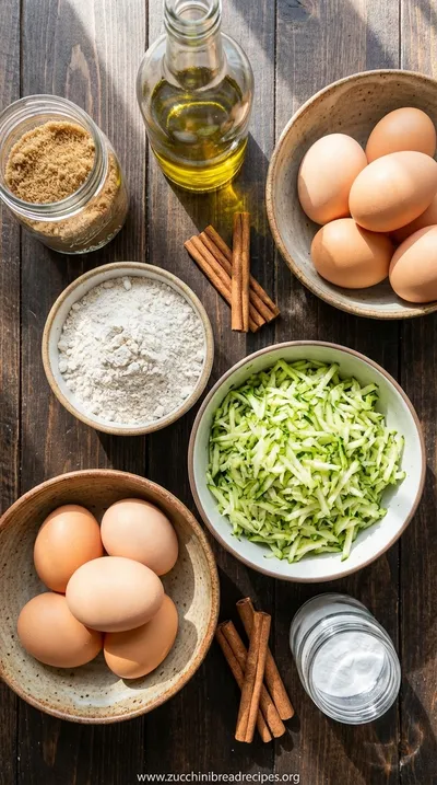 Simple Gluten-Free Zucchini Bread Recipe - ingredients preparation