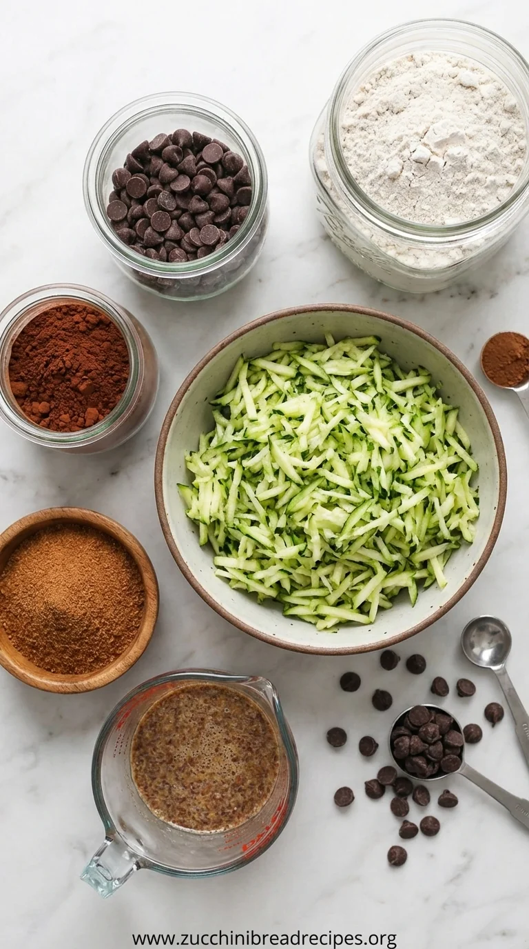 Gluten-Free Chocolate Zucchini Bread (Dairy-Free) - ingredients preparation