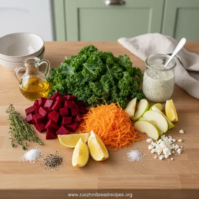 Harvest Salad with Lemon Thyme Dressing - cooking process