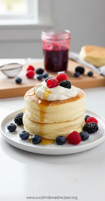 Japanese Soufflé Pancakes Recipe - ready to serve