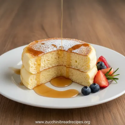 Traditional Fluffy Japanese Souffle Pancakes - ready to serve