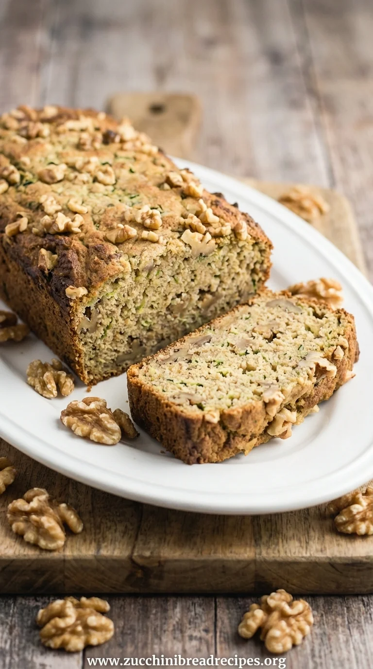 Keto Zucchini Bread with Walnuts - Low Carb Recipe - ready to serve