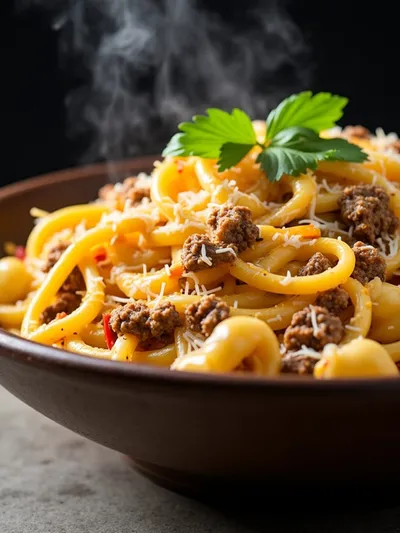 Loaded Turkey Cheeseburger Pasta