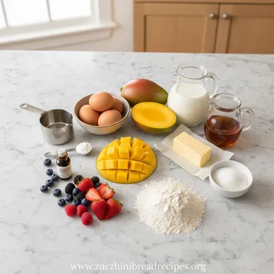 Mango Pancakes - cooking process