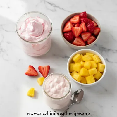Easy 3-Ingredient Marshmallow Fluff Fruit Dip - cooking process