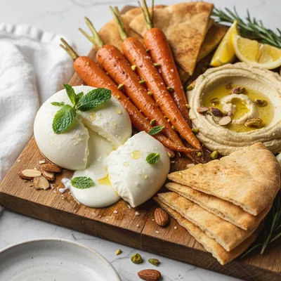 Mediterranean Burrata Roasted Carrot Board