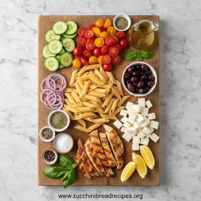 Mediterranean Chicken Pasta Salad Recipe - cooking process