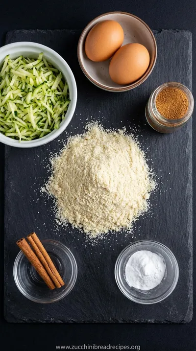 Moist Almond Flour Zucchini Bread Recipe - ingredients preparation