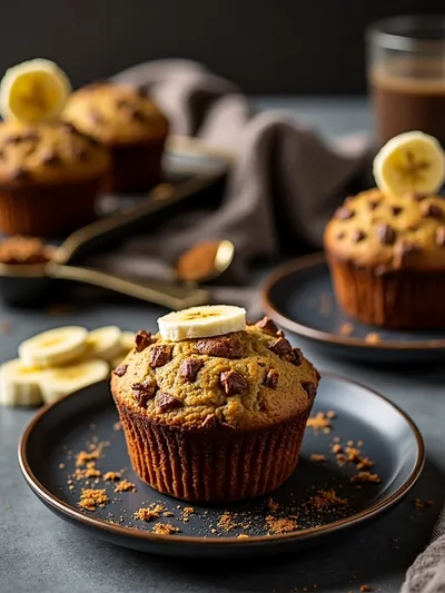 Moist Banana Bread Muffins - ready to serve