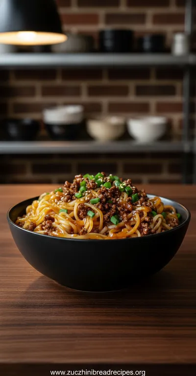 Mongolian Ground Beef Noodles