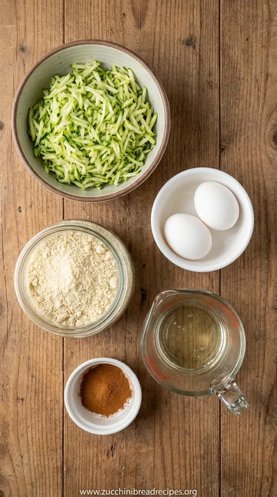 5 Minute Paleo Zucchini Bread - Gluten Free - ingredients preparation