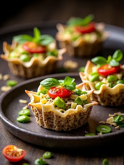 Pasta Salad Cups - cooking process