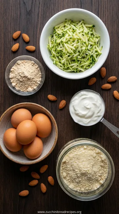 Protein Zucchini Bread: Healthy High-Protein Recipe - ingredients preparation