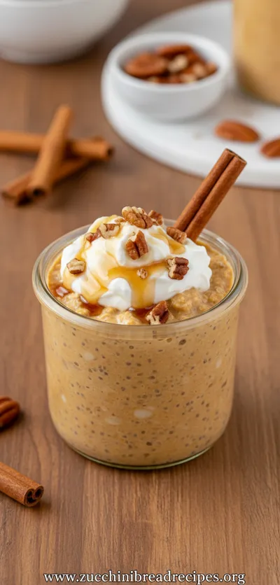 Pumpkin Pie Overnight Oats with Chia - ready to serve