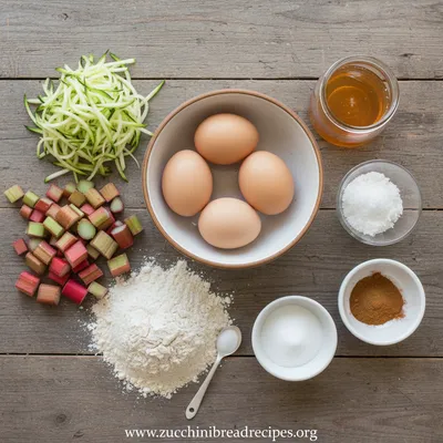 Healthy Rhubarb Zucchini Bread Recipe - cooking process