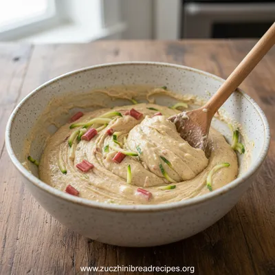 Healthy Rhubarb Zucchini Bread Recipe - ingredients preparation