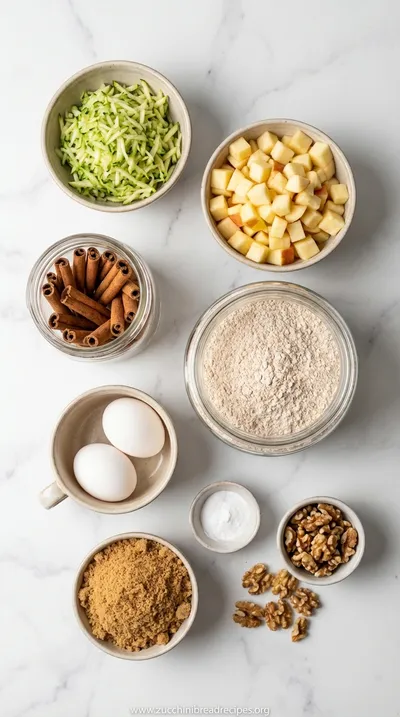 Spiced Apple Zucchini Bread: Quick Healthy Recipe - ingredients preparation